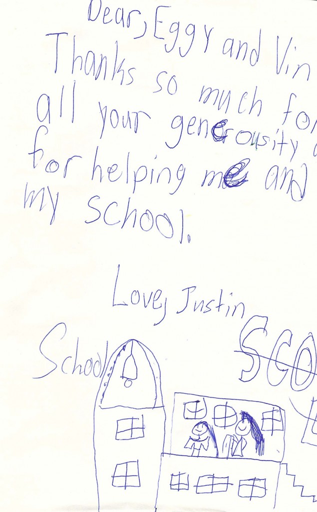 Justin's letter.