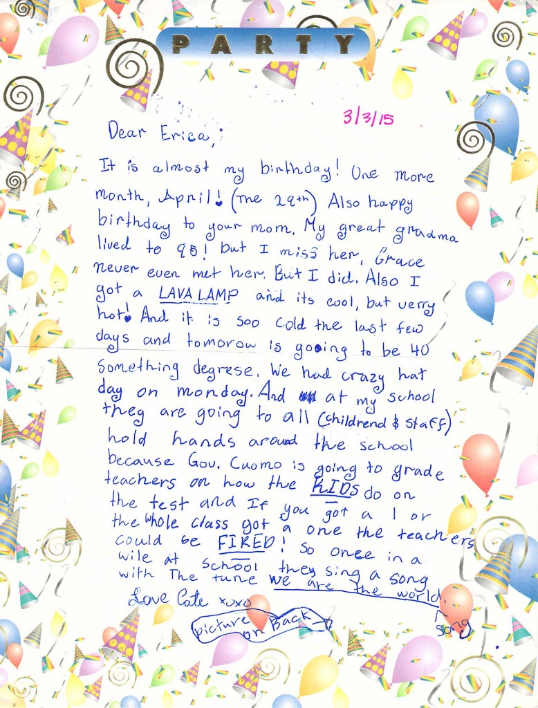 Cate's letter